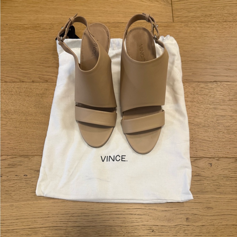 Vince Leather Wedges